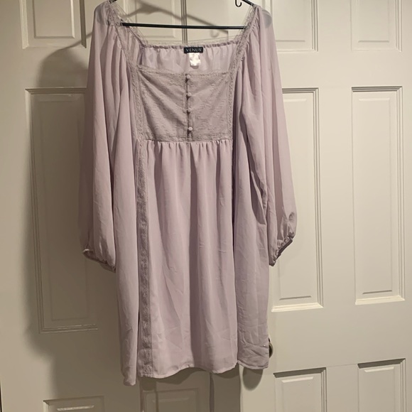 Dresses & Skirts - Lavender and Lace Babydoll Dress